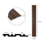 Рейка декоративна PS 2900х117х12мм Темний горіх із золотом SW-00002131- - Зображення 3