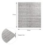 Самоклеюча декоративна 3D панель 700х770х5мм Сіра смужка цегла (183) SW-00000488 - Зображення 3