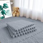 Підлога-пазл плюшевий 30х30х1см Світло-сірий (D) SW-00002080 - Зображення 8