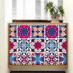 Самоклеюча плівка на паперовій основі 0,45х10м х 0,07мм Вінтажна бордова мозаїка SW-00000789 - Зображення 5