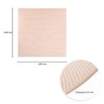 Самоклеюча плитка під ковролін молочний 600х600х4,5мм SW-00002483 - Зображення 3