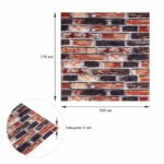 Декоративна 3D панель 700х770х5мм Сіро-синя Катеринославська цегла (048) SW-00000027 - Зображення 3