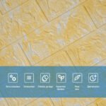 Панель стінова 3D 700х770х2мм (062-2) Мармур Бежевий SW-00001911 - Зображення 4