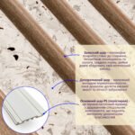 Рейка декоративна PS 2900х118х11мм Світлий мармур із золотими вкрапленнями 2900х120х11мм SW-00002141- - Зображення 2