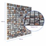 Самоклеюча алюмінієва плитка 300х300х3мм Сірий квадратик SW-00001926 - Зображення 3