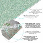 Самоклеючі шпалери 2800х500х1,5мм Зелений з білим YM-11 (D) SW-00002019 - Зображення 2
