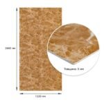 Декоративна ПВХ плита 1,22м х 2,44м х 3мм Кремовий мармур SW-00001398 - Зображення 4