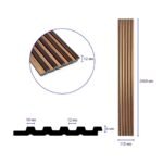 Рейка декоративна PS 2900х115х12мм Під коричневу шкіру з бронзою SW-00002135 - Зображення 3