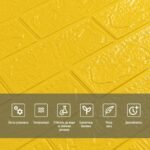 3D панель самоклеюча 700х770х3мм цегла Жовта (010-3) SW-00001894 - Зображення 4