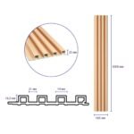 Рейка декоративна WPC стінова 3000х165х23мм Світлий дуб SW-00001854 - Зображення 3