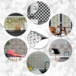 Самоклеюча алюмінієва плитка 300х300х3мм Срібло зі стразами SW-00001325 - Зображення 5