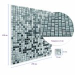 Мозаїка дзеркальна 298х298х4,5мм Срібло SW-00002371 - Зображення 3