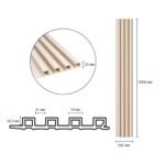 Рейка декоративна WPC стінова 3000х165х23мм Молочний SW-00001858 - Зображення 3