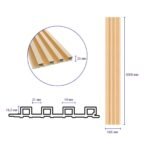 Рейка декоративна WPC для стін 3000х165х23мм Світле дерево SW-00002572- - Зображення 4