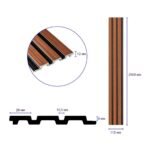 Рейка декоративна PS 2900х115х12мм Каштановий SW-00001743 - Зображення 3