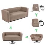 Комплект надувних меблів диван і 2 крісла Коричневий SW-00002657 - Зображення 8