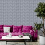 3D панель самоклеюча 700х770х3мм цегла Срібло (017-3) SW-00000230 - Зображення 5