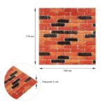 Самоклеюча декоративна 3D панель 700х770х5мм Бежево-коричнева Катеринославська матова цегла (047M) SW-00000636 - Зображення 3