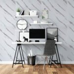 Самоклеюча вінілова плитка в рулоні 600х3000х2мм Білий мармур з прожилками Глянсова SW-00001285 - Зображення 6