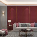 Лляні теплі шпалери на самоклейці 2800х650х2мм Бардо меланж (D) SW-00001492 - Зображення 6