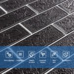 Панель стінова 700х700х5мм Чорна цегла з білим SW-00001503 - Зображення 4