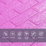 3D панель самоклеюча 700х770х5мм цегла Пурпурна (14-5) SW-00001334 - Зображення 4