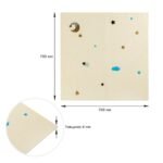 Панель стінова 3D 700х700х4мм Зірки та місяці на бежевому фоні SW-00001971 - Зображення 3