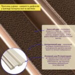 Рейка декоративная PS 2900х117х20мм Под коричневую кожу с бронзой SW-00002147- - Зображення 3