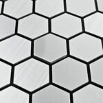 Самоклеюча алюмінієва плитка 300х300х3мм Срібна мозаїка із дзеркальними вставками SW-00001928 - Зображення 5