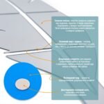 Дзеркальний декор акриловий самоклеючий Перо срібло, 6шт (D) SW-00002505 - Зображення 4