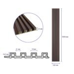 Рейка декоративна WPC стінова 3000х165х23мм Горіх SW-00001535 - Зображення 9