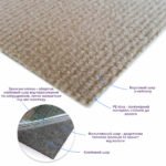 Самоклеюча плитка під ковролін бежева 300х300х4,5мм SW-00001421 - Зображення 2