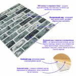 Самоклеюча 3D панель 700x700x5мм Клінкер синій (413) SW-00000768 - Зображення 2