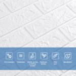 3D панель самоклеюча цегла 690х780х5мм Білий Матовий (001-5M) SW-00000587 - Зображення 4