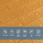 3D панель самоклеюча 700х770х3мм цегла Золота (011-3) SW-00000676 - Зображення 4