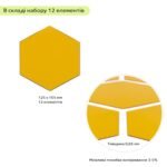 Дзеркальний декор акриловий самоклеючий 125*105мм золото,12шт (D) SW-00002517 - Зображення 3