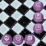 Мозаїка з декоративного скла 298х298х4,5мм Шахматка SW-00002366 - Зображення 4