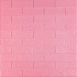 3D панель самоклеюча 700х770х3мм цегла Рожевий (004-3) SW-00000231