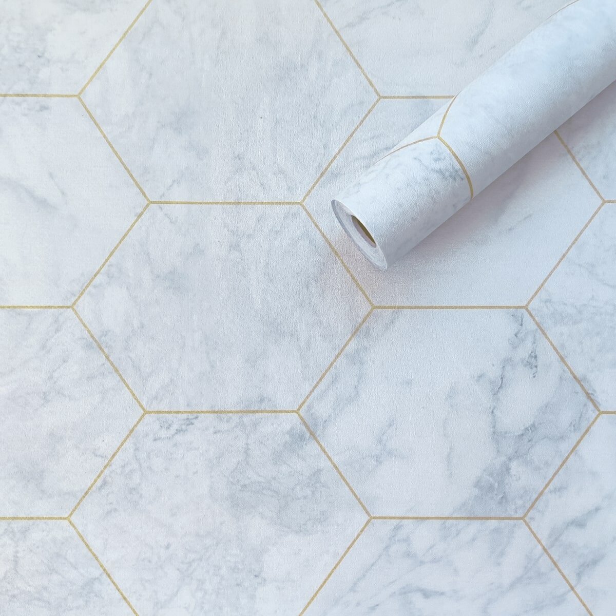 e128d80a6b-1_resize_1200x1200 Самоклеюча плівка 0,45х10м х 0,07мм Малахітовий мармур золоті соти SW-00001214 - Зображення 1