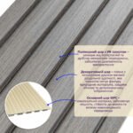 Рейка декоративна WPC стінова 3000х150х9мм Сіра SW-00001870 - Зображення 2