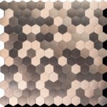 Самоклеюча алюмінієва плитка 300х300х3мм Мозаїка рожеве золото SW-00001930