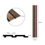 Рейка декоративна PS 2900х118х12мм Коричневий із золотими прожилками SW-00001749 - Зображення 3