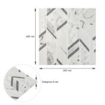 Панель стінова 3D 680х680х4мм Абстракція сіра SW-00001990 - Зображення 5