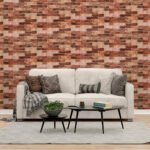 Самоклеюча декоративна 3D панель 700х770х5мм Коричнева Катеринославська цегла (179) SW-00000248 - Зображення 5