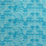 Декоративна 3D панель самоклейка 700х770х5мм Мармур блакитний (цегла) (065) SW-00000033