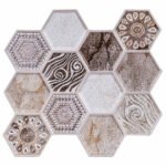 Декоративна ПВХ плитка на самоклейці 275х285х4мм Вінтажна , ціна за 1 шт. (СПП-507) SW-00001136