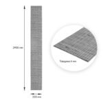 Панель-рейка в рулоні 2900х350х6мм Графітове дерево SW-00002067 - Зображення 3