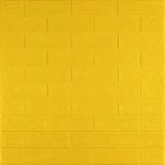 3D панель самоклеюча 700х770х3мм цегла Жовта (010-3) SW-00001894