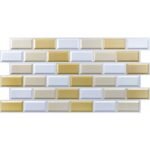 Декоративна ПВХ панель 960х480х4мм Біло-бежева клінкерна цегла SW-00001430