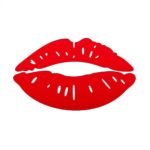 Дзеркальний декор акриловий самоклеючий Губи червоні, 2шт (D) SW-00002500